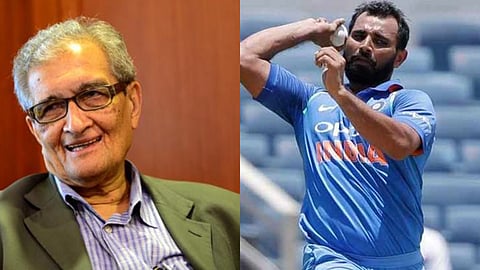 (R-L) Amartya Sen, Md Shami