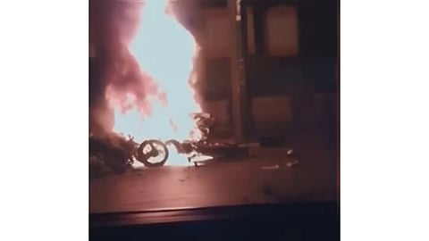 Iranian state TV broadcasted footage of apparent street fires in Tehran as protesters shouted and marched through the streets into Friday morning after a call by the country’s exiled crown prince for demonstrations.