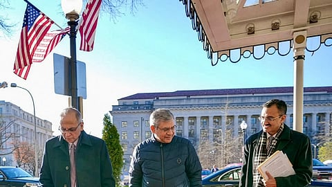 Union Minister Ashwini Vaishnaw arrives to participate in the Critical Minerals Ministerial Meeting, in Washington