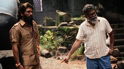 Allu Arjun from the set of pushpa 2