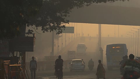 Heavy smog at Arumbakkam area in Chennai