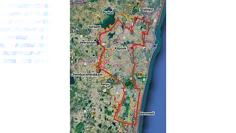 Layout of Ring Main System and existing water treatment plants