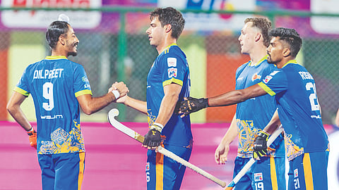 Alexander Hendrickx celebrates after scoring