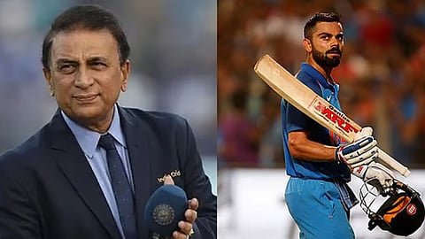 (L) Sunil Gavaskar, (R) Virat Kohli