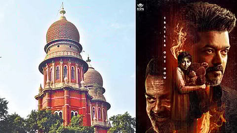 Madras High Court and poster of the film