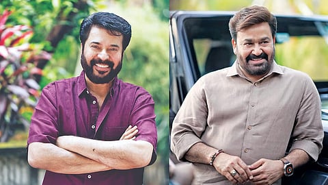 (L) Mammootty, (R) Mohanlal