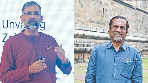 (L) Sivaramakrishnan Iswaran, (R) Sridhar Vembu