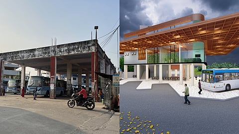 (L) Manal terminus Nedunchezhian street, (R) Model New Manali terminus