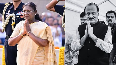 President Droupadi Murmu & Ajit Pawar