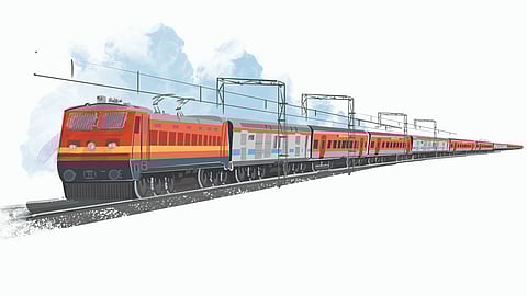 Illustration of train used for representative purpose
