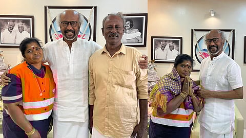 Rajinikanth honors honest sanitation worker Padma