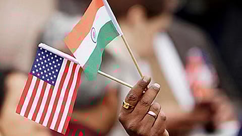 US - India flag