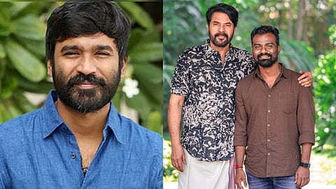(L) Dhanush, (R) Mammootty and Rajkumar Periasamy