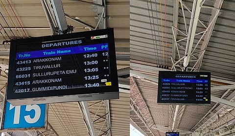 modern digital announcement display