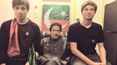 Imran Khan with sons