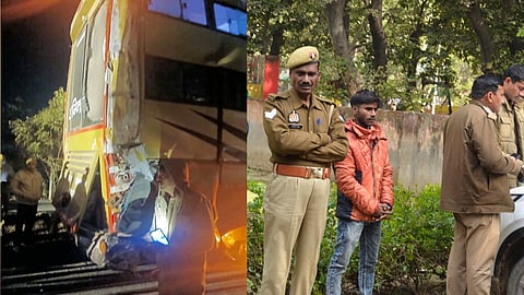 Truck rams into bus on Yamuna Expressway in Mathura