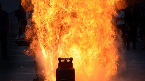 Representative image of gas cylinder explosion