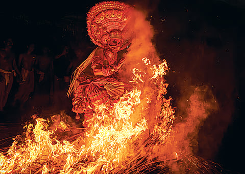 The award winning shot of Theyyam