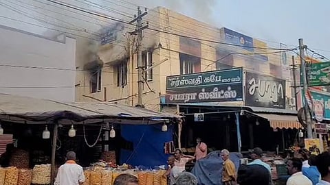 Fire breaks out at Indian Bank branch