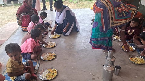 Children return to anganwadi centre