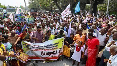 PWDs protesting to increase their monthly pensions