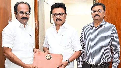Finance Minister Thangam Thenarasu, Chief Minister MK Stalin