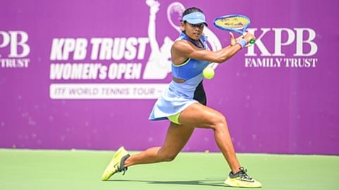 Indian tennis player Maaya Rajeshwaran Revathi
