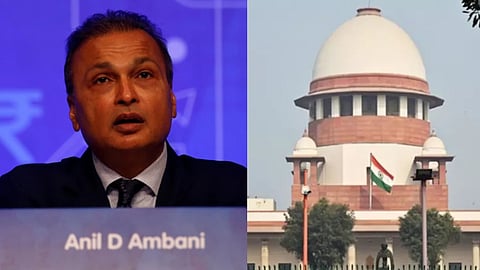 (L) Anil Ambani, (R) Supreme Court