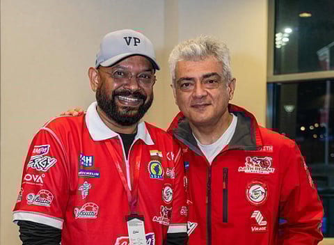 Venkat Prabhu with Ajith Kumar