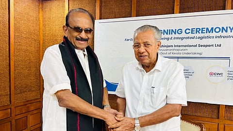 MDMK general secretary Vaiko with Kerala CM Pinarayi Vijayan