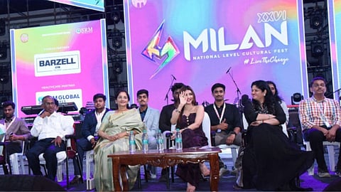Actress Dr Sreeleela was presented in the inaugural ceremony of Milan 2026 at SRM Chennai.