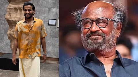 Actor Basil Joseph and actor Rajinikanth