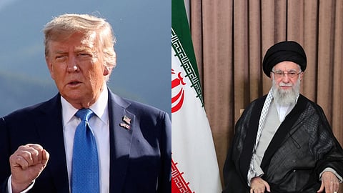 (L) US President Donald Trump, (R) Iran Supreme Leader Ali Khamenei