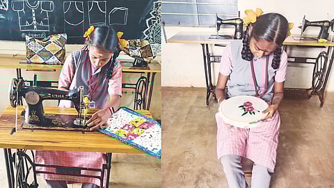 Students get hands-on training in embroidery and quilting