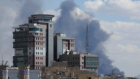 Attacked site in Tehran