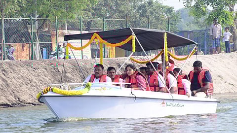 Mayor R Priya inaugurated the boat house facility at Rs 4.62 crore at Thiruvottiyur on Sunday (March 1).