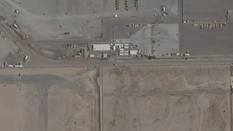 This image provided by Planet Labs PBC shows a Tactical Operations Center at Port Shuaiba, Kuwait, June 26, 2025.