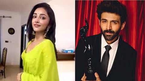 Preity Mukhundhan (L) and Kartik Aaryan (R)