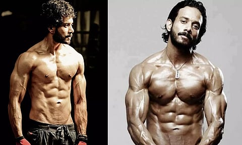 Actor Bharath with six-pack