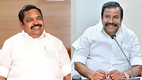 (L) Edappadi K Palaniswami, (R) KN Nehru