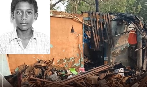 Image of the burnt house