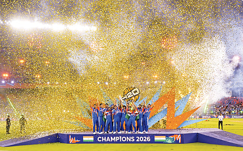Team India winning World Cup