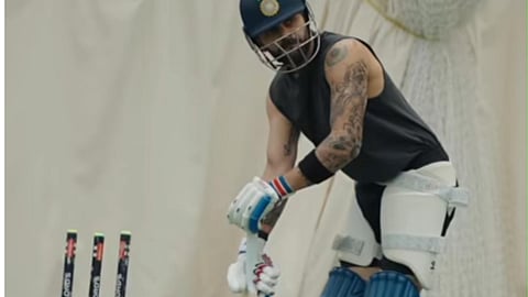 Virat Kohli in practice session