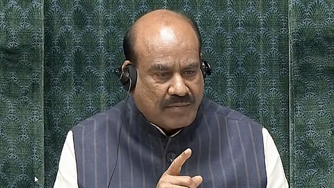 Lok Sabha Speaker Om Birla conducts the proceedings in the House during the second part of Budget session of Parliament, in New Delhi, Thursday, March 12, 2026