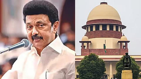 (L) Chief Minister and DMK President MK Stalin