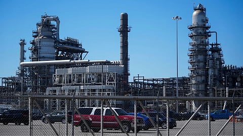 The BP Whiting Refinery is seen Monday, March 9, 2026, in Indiana.