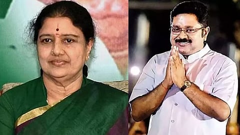 (L-R) VK Sasikala, TTV Dhinakaran