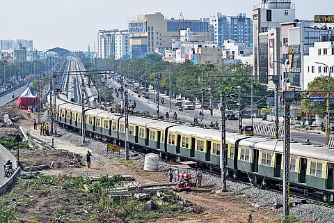 File photo of trial run on Velachery-St Thomas Mount stretch