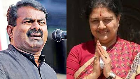 Seeman (L) and Sasikala (R)