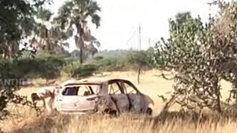 Four bodies were recovered in a burnt car
